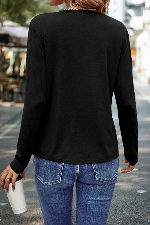 Asymmetric Exposed Seam Detail Drop Shoulder Crew Neck Pullover Top